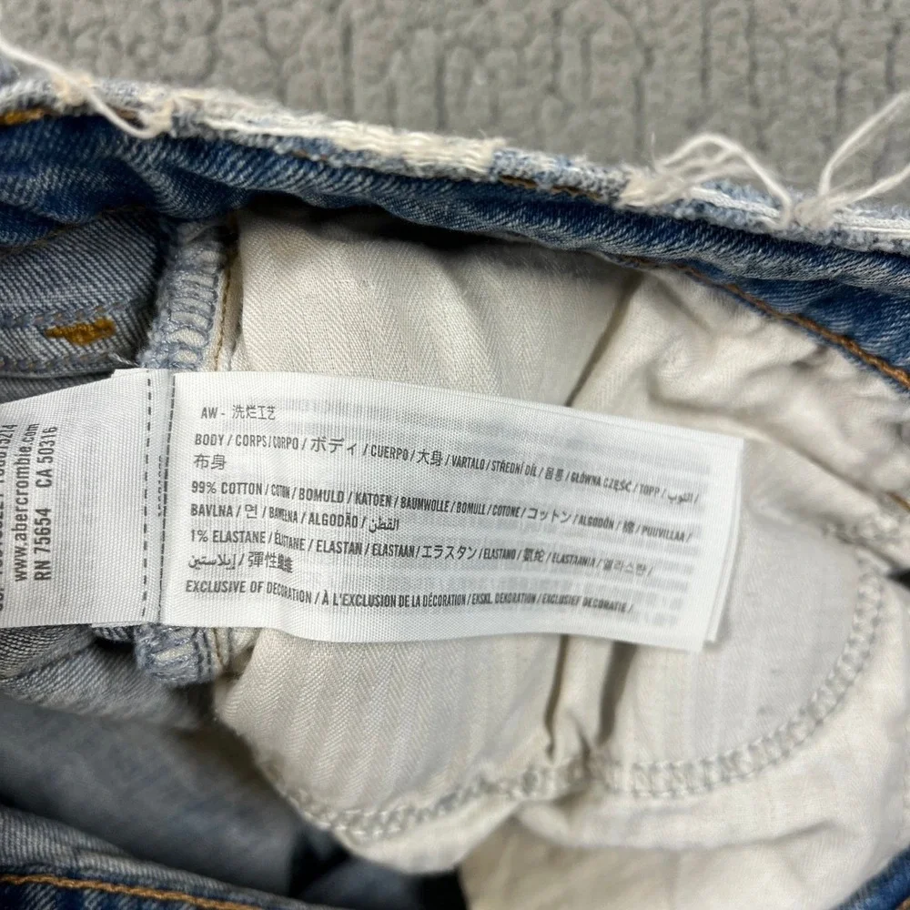 Abercrombie & Fitch Curve Love Ultra High Rise Ankle Straight Jeans Blue 26 2R - Picture 8 of 13